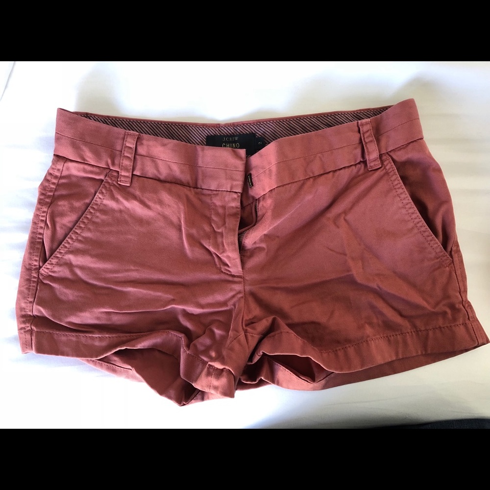 J. Crew Red Chino Shorts Size 2